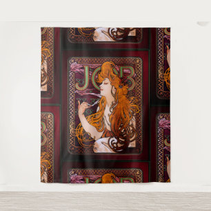 JOB van Alphonse Mucha  Art Nouveau Artwork Wandkleed