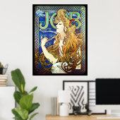 JOB van Alphonse Mucha Poster (Thuiskantoor)