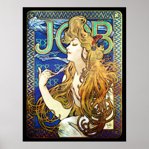 JOB van Alphonse Mucha Poster