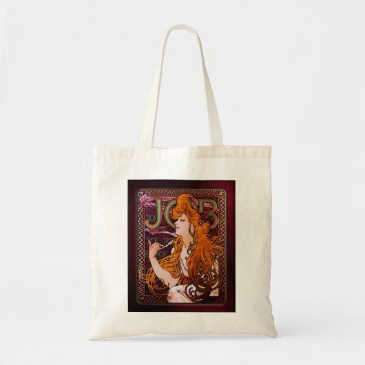 JOB van Alphonse Mucha Tote Bag (Voorkant)