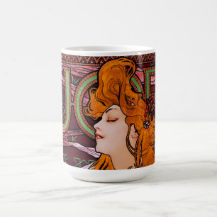 JOB van Alphonse Mucha Vintage Art Nouveau Kunstwe Koffiemok