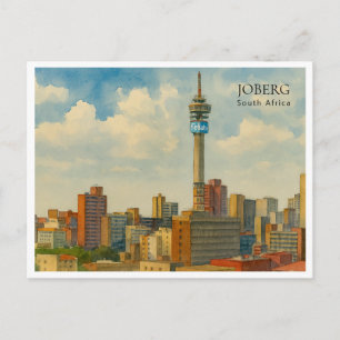 JoBerg Zuid-Afrika Aquarel Reis Feestdagenkaart
