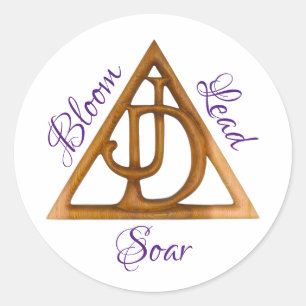 Job's Dochters Symbool JDI Bloom Lead Soar OIJD Ronde Sticker