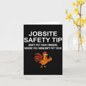 Jobsite Safety Tip, Don't Put Your Fingers, Joke, Kaart (Gele Bloem)