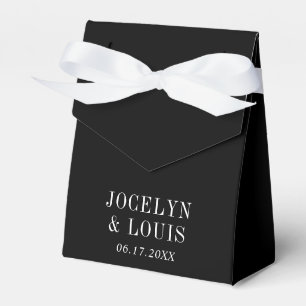 Jocelyn Black Modern Wedding Bedankdoosjes
