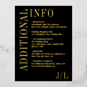 Jocelyn Black Modern Wedding Enclosure Kaart (Voorkant)