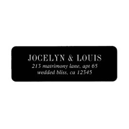 Jocelyn Black Modern Wedding Etiket
