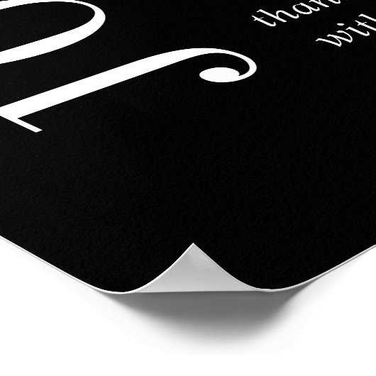 Jocelyn Black Modern Wedding Poster (Hoek)