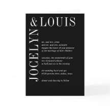 Jocelyn Black Moderne Trouw Uitnodiging