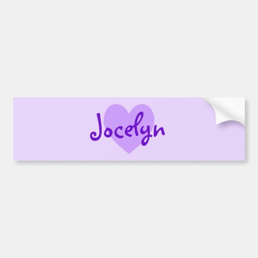 Jocelyn in het Paars Bumpersticker (Voorkant)