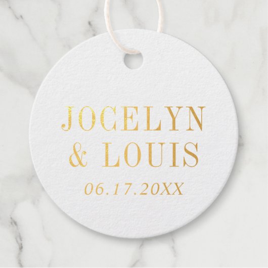 Jocelyn Modern Wedding Bedankjes Labels (Voorkant)