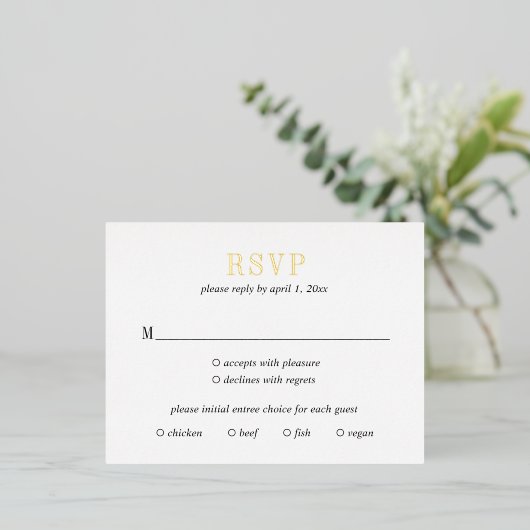 Jocelyn Modern Wedding RSVP Kaart (Staand Voorkant)