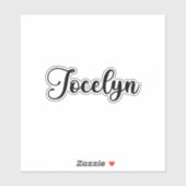 Jocelyn Naam - Handgeschreven kalligrafie Sticker (Vel)