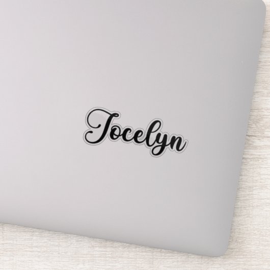 Jocelyn Naam - Handgeschreven kalligrafie Sticker (Detail)