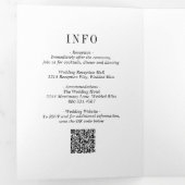 Jocelyn Zwart en Wit Modern Wedding Drieluik Uitnodiging (Binnenzijde eerst)