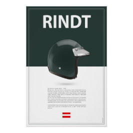 Jochen Rindt Helmet Perfect Poster