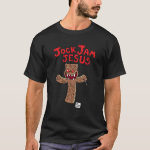Jock Jam Jesus Crucifixion mannen zwart T T-shirt