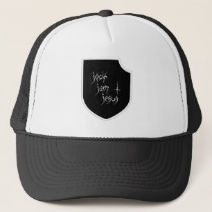 Jock Jam Jesus gothic crest trucker hat Trucker Pet