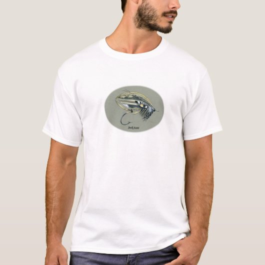 Jock Scott Fly Fishing T-Shirt © by Vinnik Art (Voorkant)