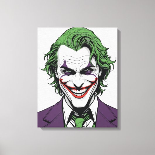 Jocker's Face Canvas Afdruk (Voorkant)
