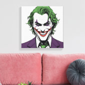 Jocker's Face Canvas Afdruk (Insitu (Woonkamer))