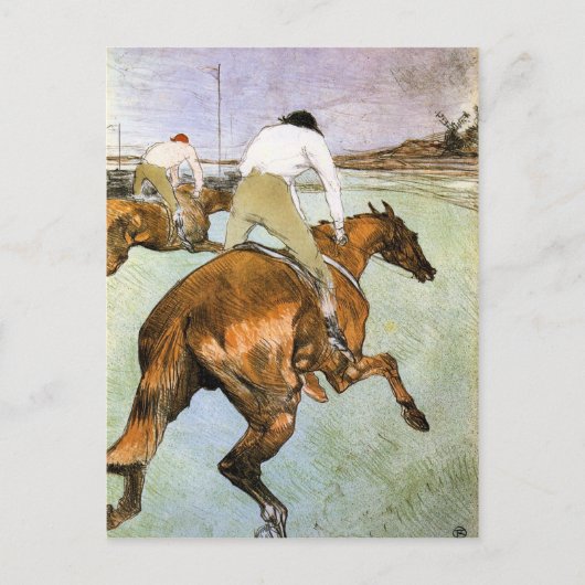Jockey 2 van Toulouse-Lautrec Briefkaart (Voorkant)