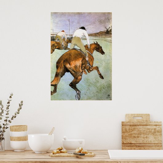 Jockey 2 van Toulouse-Lautrec Poster (Keuken)