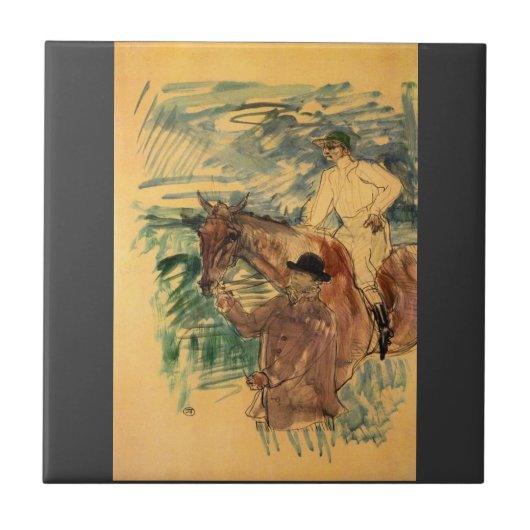 Jockey 3 van Toulouse-Lautrec Tegeltje (Voorkant)