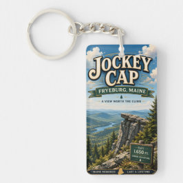 Jockey Cap Fryeburg Maine Rechthoekig Acryl Sleutelhanger