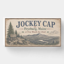 Jockey Cap Fryeburg Maine Rustieke Houten Doos Bor