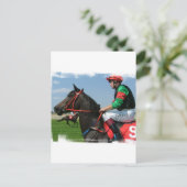 Jockey en Horse Briefkaart (Staand voorkant)