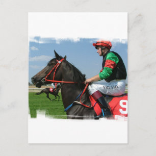 Jockey en Horse Briefkaart