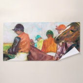 Jockey en paarden, Edgar Degas Badhanddoek (Badhanddoek)