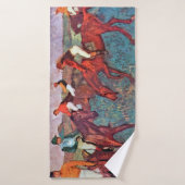 Jockey en paarden, Edgar Degas Badhanddoek (Badhanddoek)