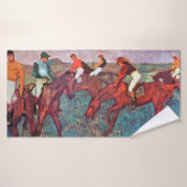 Jockey en paarden, Edgar Degas Badhanddoek (Badhanddoek)
