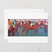 Jockey en paarden, Edgar Degas Briefkaart (Voorkant / Achterkant)