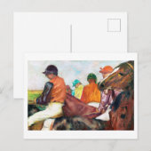 Jockey en paarden, Edgar Degas Briefkaart (Voorkant / Achterkant)