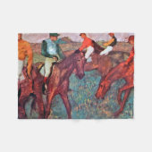 Jockey en paarden, Edgar Degas Fleece Deken (Voorkant (Horizontaal))