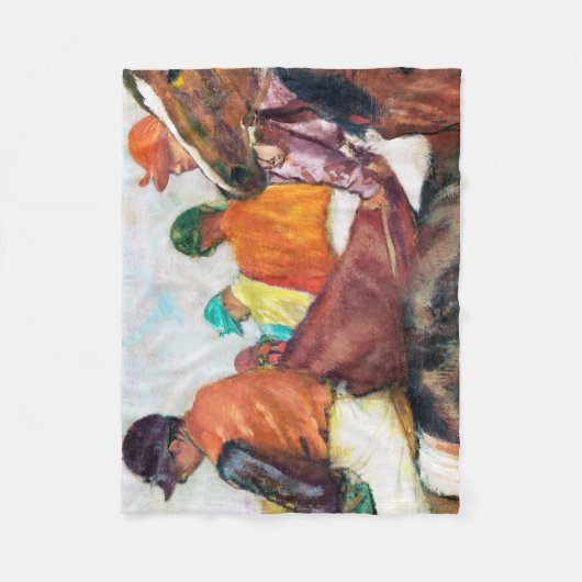 Jockey en paarden, Edgar Degas Fleece Deken (Voorkant)
