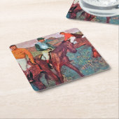 Jockey en paarden, Edgar Degas Kartonnen Onderzetters (Schuin)