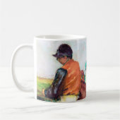 Jockey en paarden, Edgar Degas Koffiemok (Links)