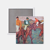 Jockey en paarden, Edgar Degas Magneet (Voorkant / Achterkant)