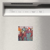 Jockey en paarden, Edgar Degas Magneet (Insitu (Vaatwasser))