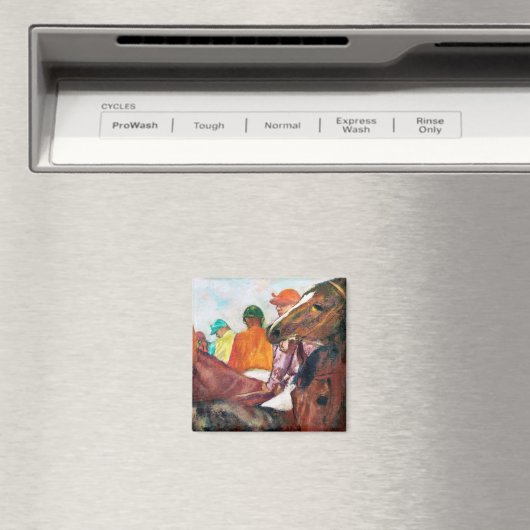 Jockey en paarden, Edgar Degas Magneet (Insitu (Vaatwasser))