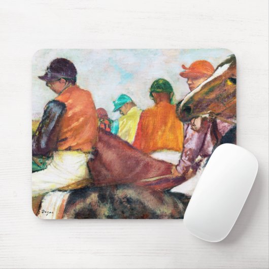 Jockey en paarden, Edgar Degas Muismat (Met muis)