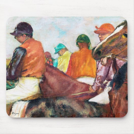 Jockey en paarden, Edgar Degas Muismat (Voorkant)