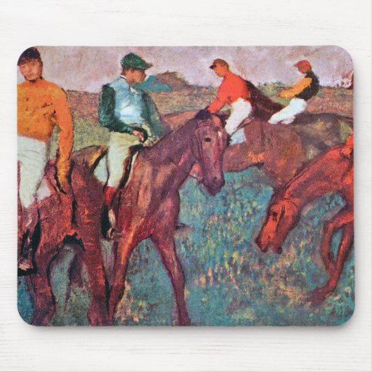 Jockey en paarden, Edgar Degas Muismat (Voorkant)