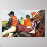 Jockey en paarden, Edgar Degas