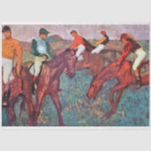 Jockey en paarden, Edgar Degas Tissuepapier (Voorkant)