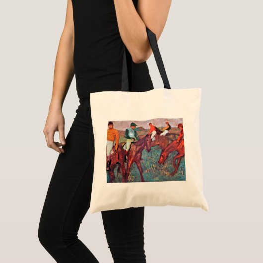 Jockey en paarden, Edgar Degas Tote Bag (Voorkant (product))